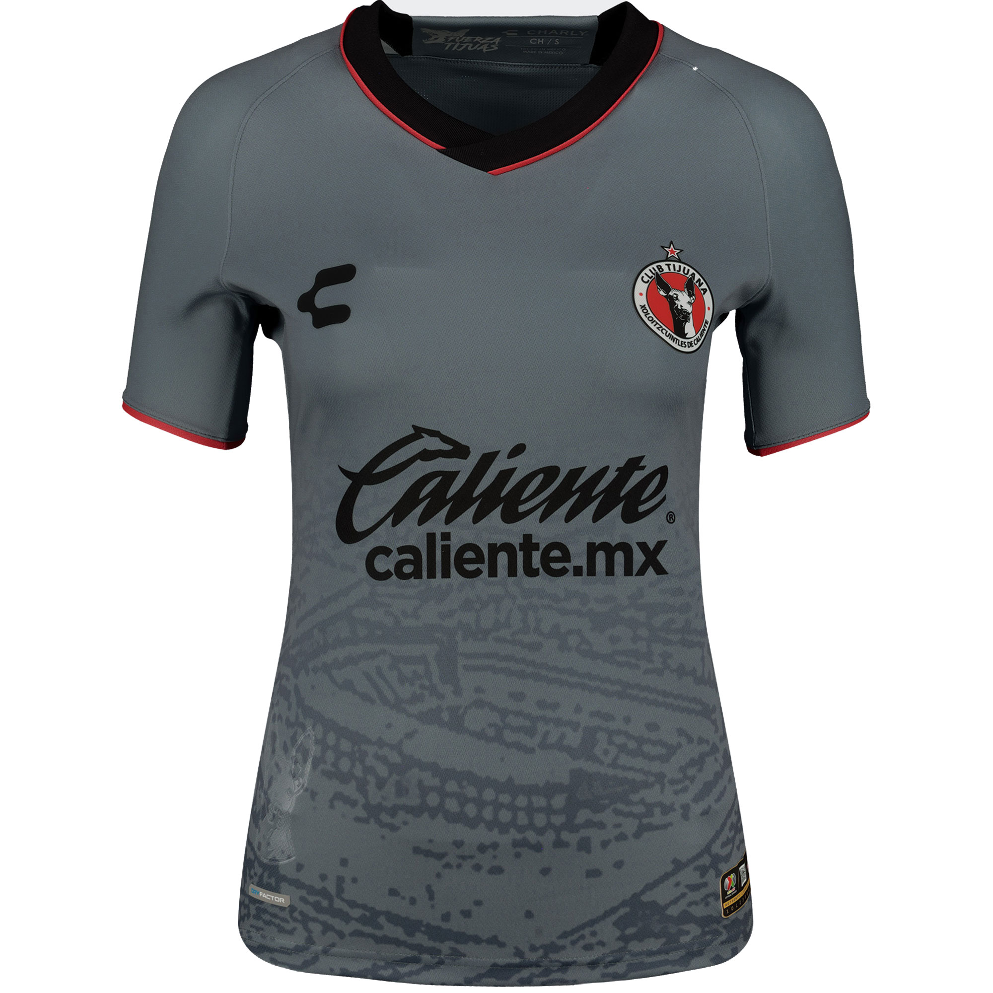 Compra camiseta club tijuana charly femenina segunda equipación auténtica 202324
gris – Jerseys y Camisetas de la Liga MX