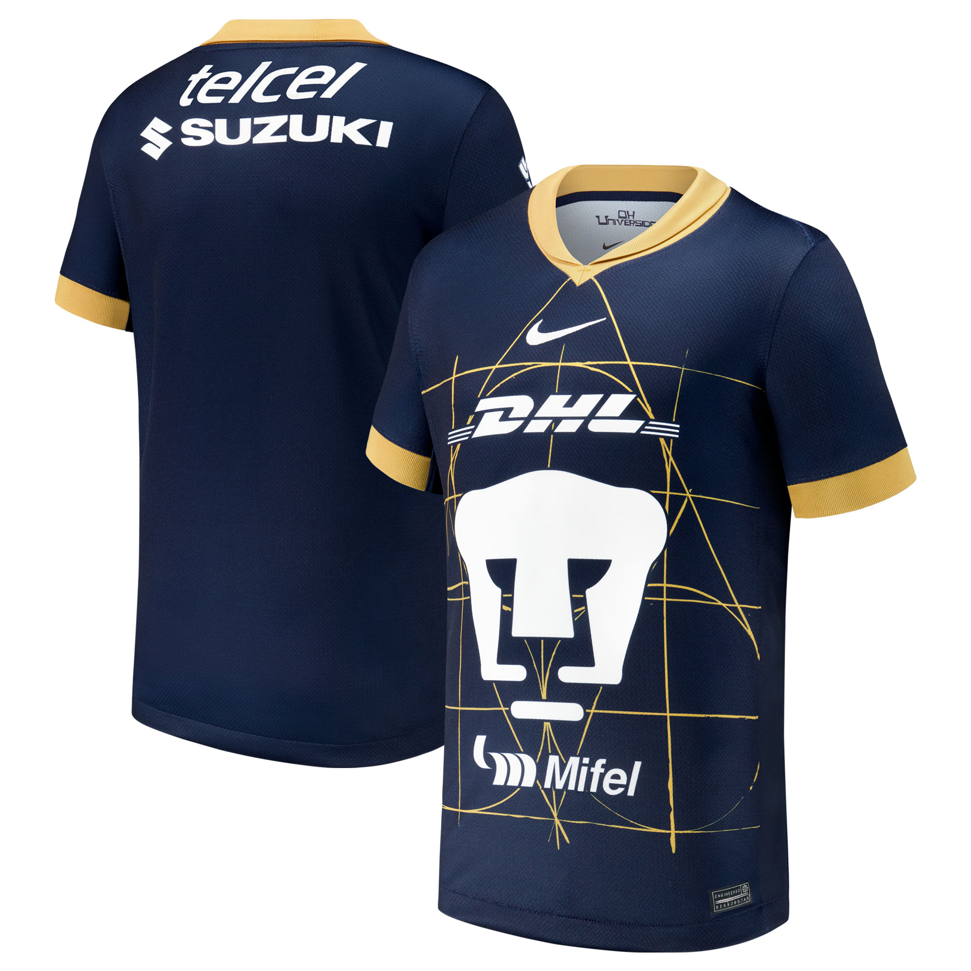 Compra camiseta pumas nike infantil segunda equipación replica 202425
azul marino – Jerseys y Camisetas de la Liga MX