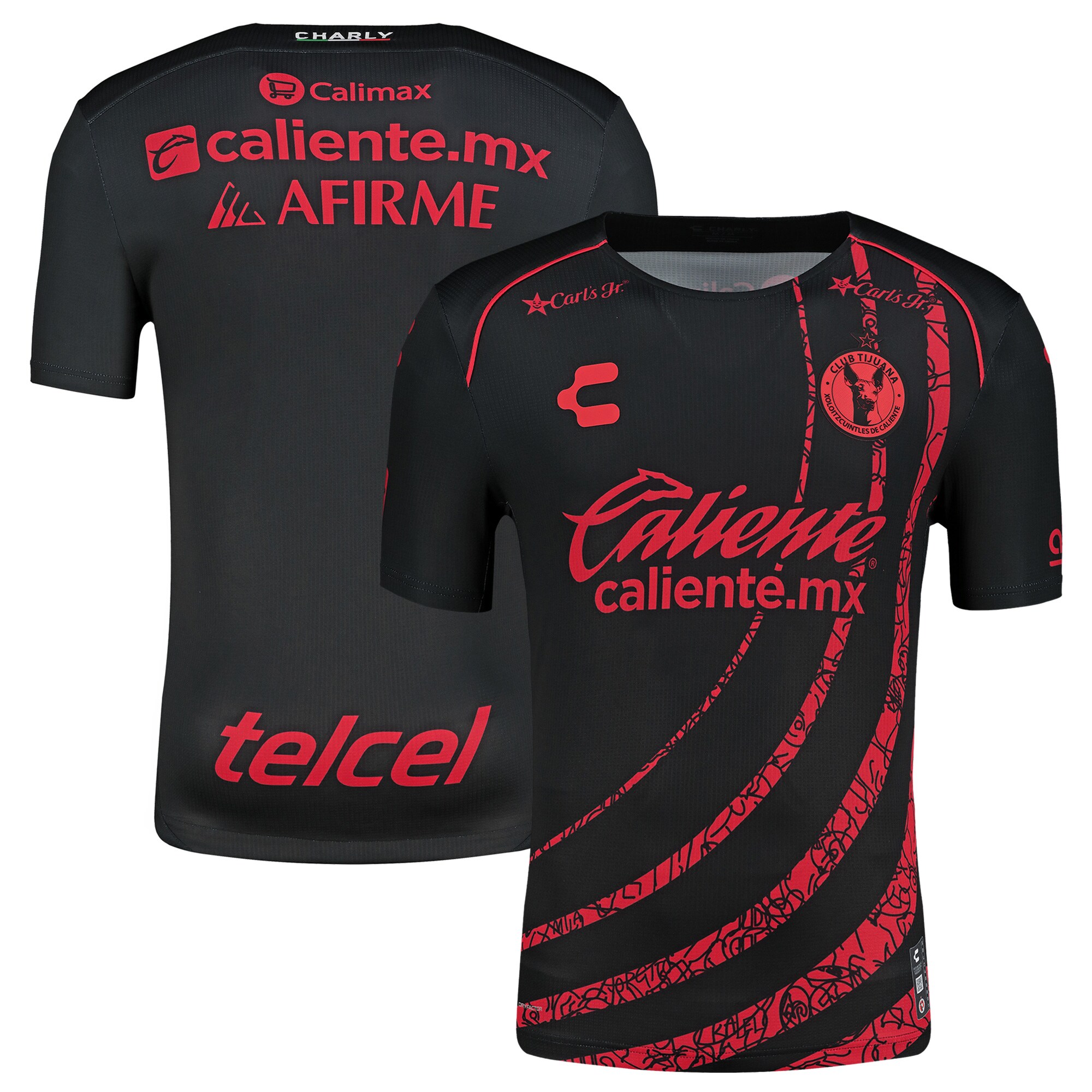 Compra camiseta club tijuana charly primera equipación auténtica 202425
negra roja – Jerseys y Camisetas de la Liga MX