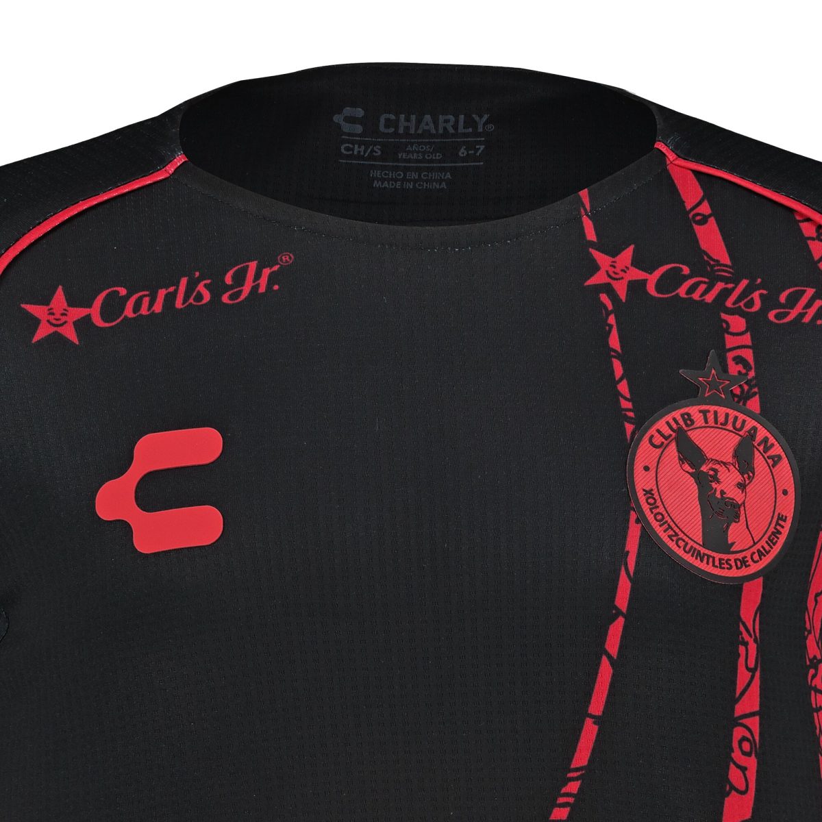 Compra camiseta club tijuana charly infantil primera equipación auténtica 202425
negra roja – Jerseys y Camisetas de la Liga MX