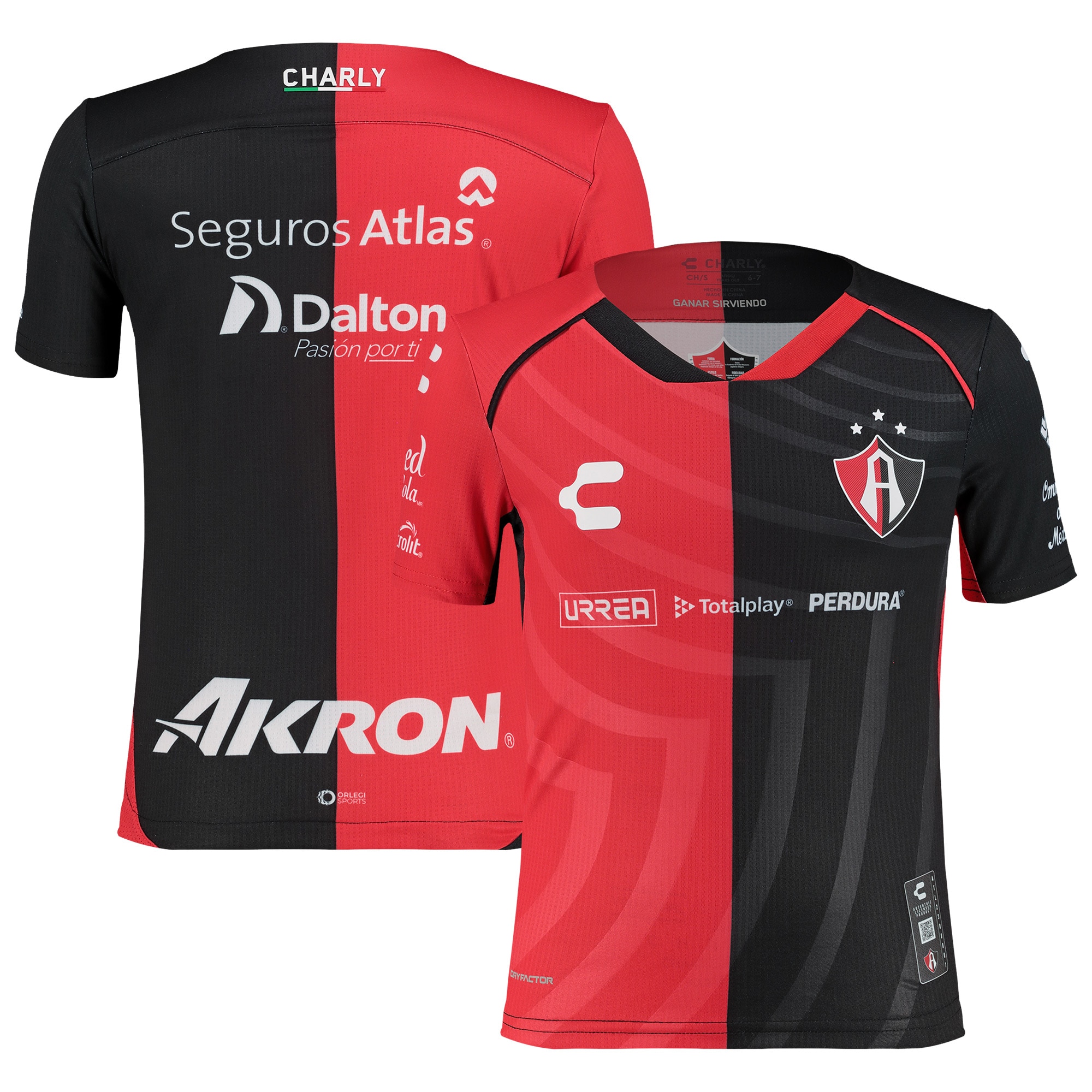 Compra camiseta club atlas charly equipación auténtica local juvenil 202425 – rojanegra – Jerseys y Camisetas de la Liga MX