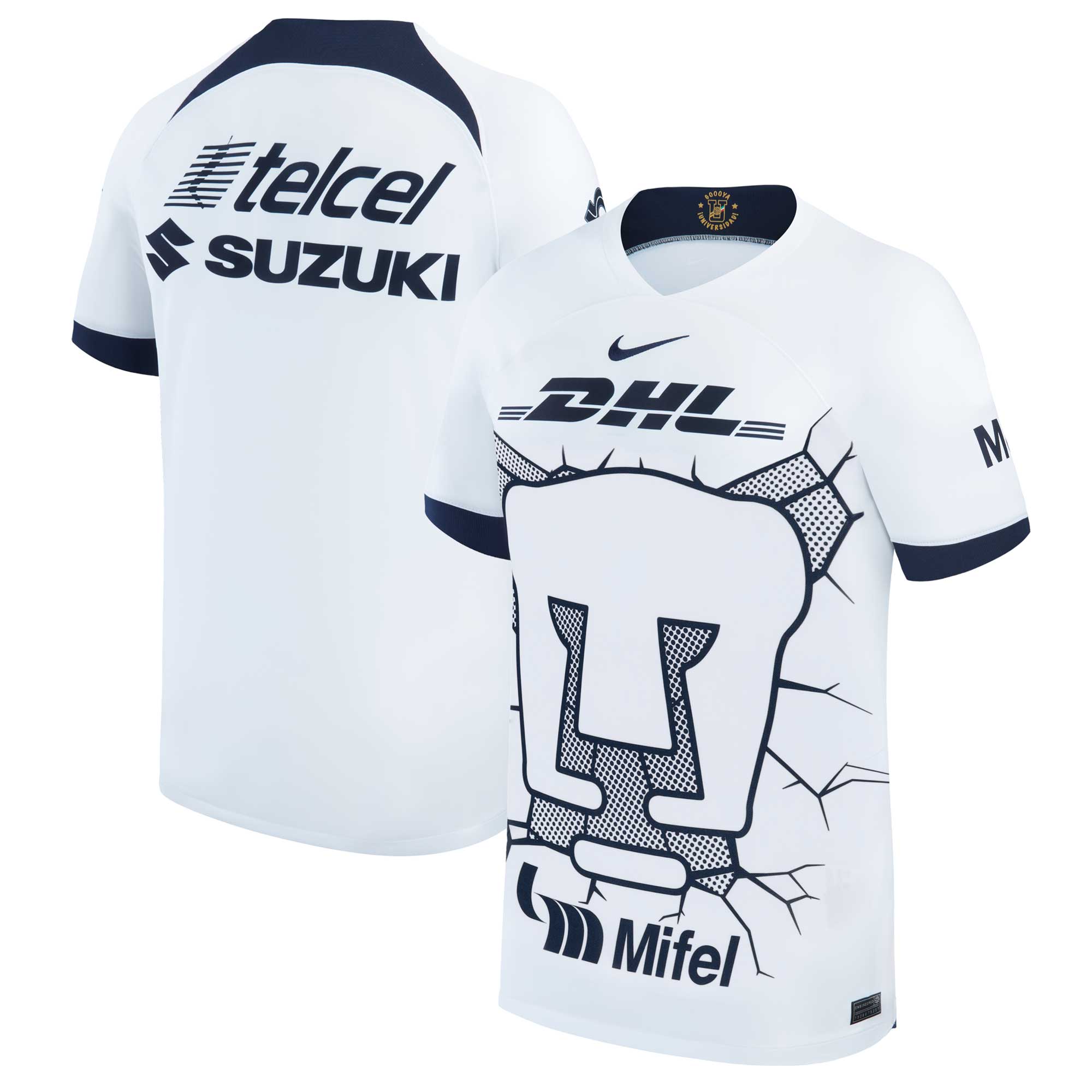 Compra camiseta pumas nike infantil primera equipación replica 202324
blanca – Jerseys y Camisetas de la Liga MX