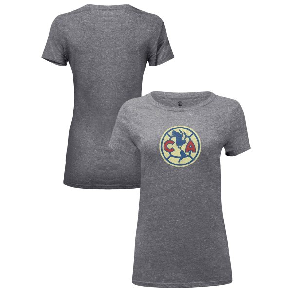 Compra camiseta club américa 1863fc femenina color badge tri-blend – gris jaspeado – Jerseys y Camisetas de la Liga MX