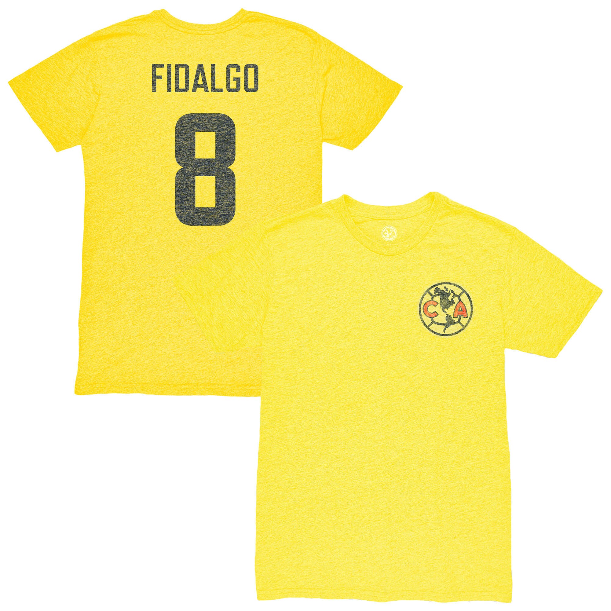 Compra camiseta club américa 1863fc retro nombre y número de jugador Álvaro fidalgo tri-blend – amarilla – Jerseys y Camisetas de la Liga MX