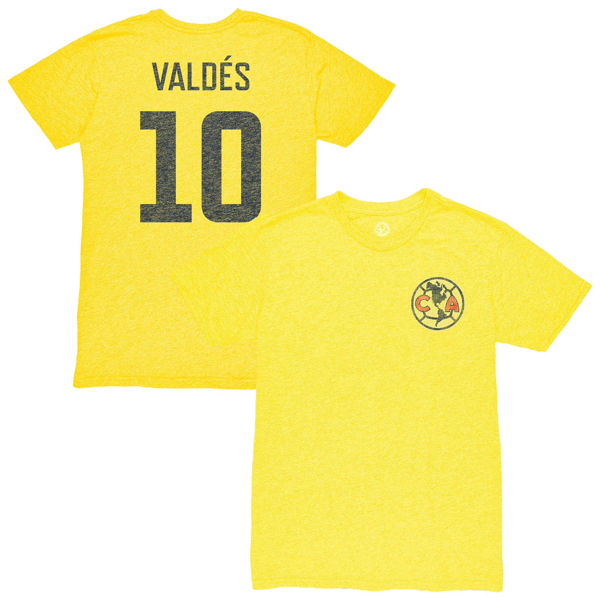 Compra camiseta club américa 1863fc vintage nombre y número de jugador diego valdés tri-blend – amarilla – Jerseys y Camisetas de la Liga MX