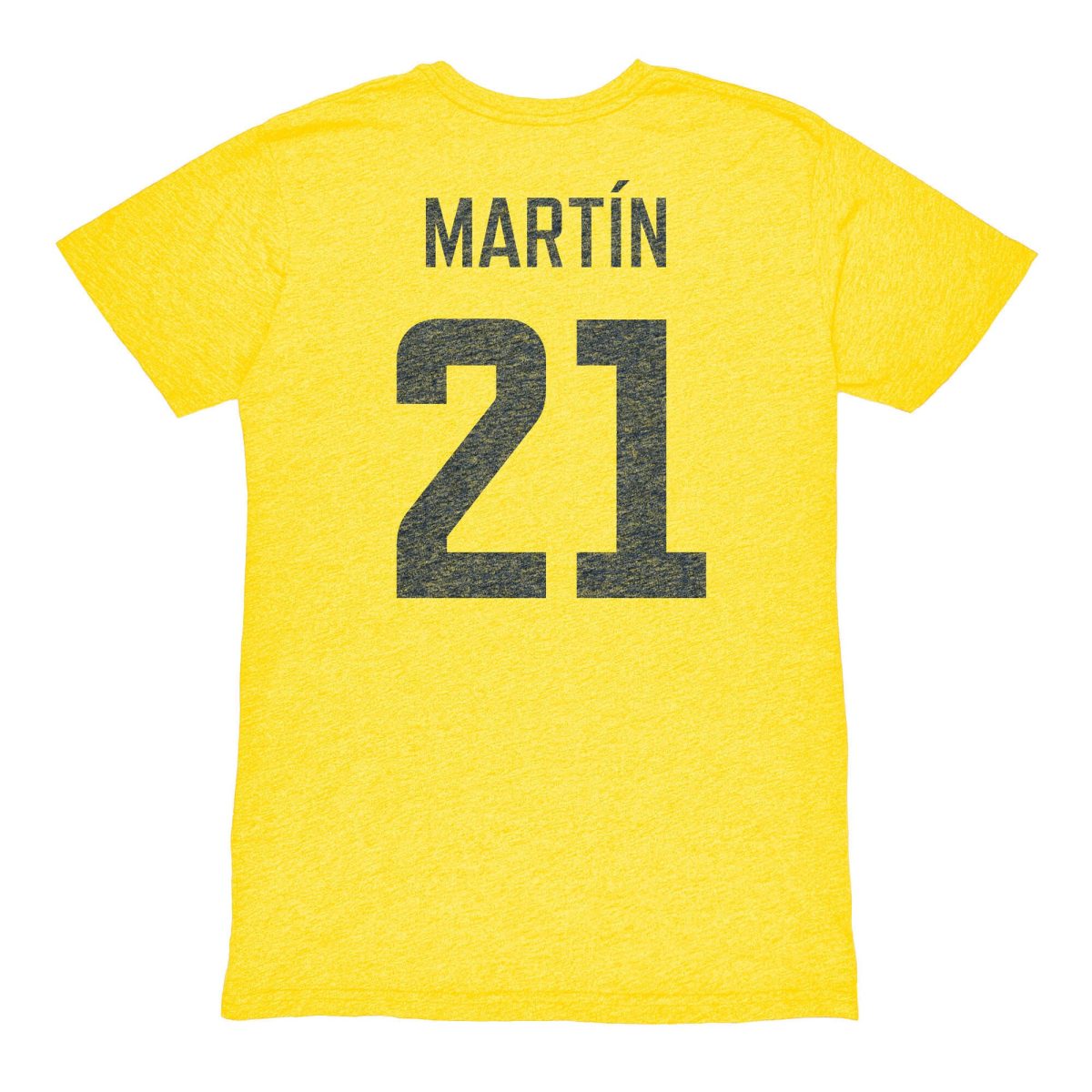 Compra camiseta club américa 1863fc vintage nombre y número de jugador henry martín tri-blend – amarilla – Jerseys y Camisetas de la Liga MX