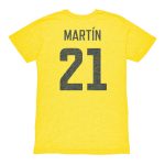 Compra camiseta club américa 1863fc vintage nombre y número de jugador henry martín tri-blend – amarilla – Jerseys y Camisetas de la Liga MX