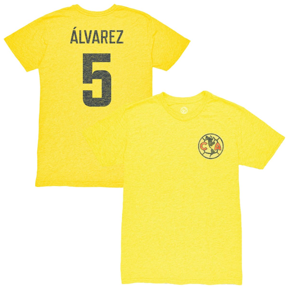 Compra camiseta club américa 1863fc vintage nombre y número de jugador kevin Álvarez tri-blend – amarilla – Jerseys y Camisetas de la Liga MX