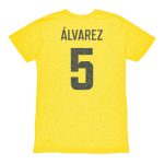 Compra camiseta club américa 1863fc vintage nombre y número de jugador kevin Álvarez tri-blend – amarilla – Jerseys y Camisetas de la Liga MX