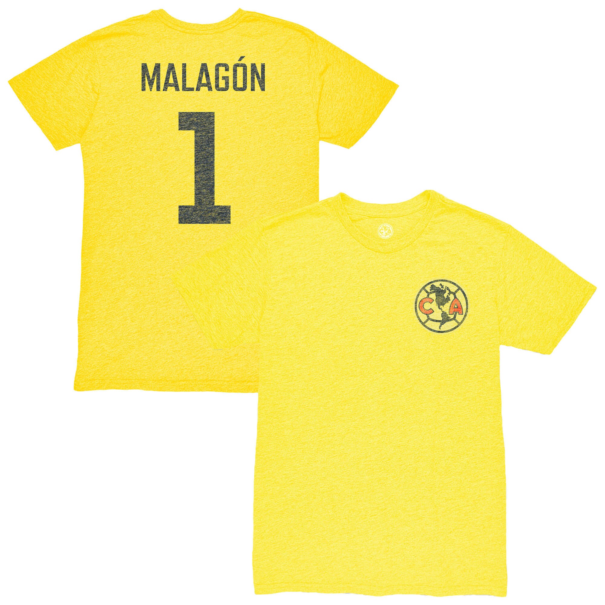Compra camiseta club américa 1863fc vintage nombre y número de jugador luis malagón tri-blend – amarilla – Jerseys y Camisetas de la Liga MX