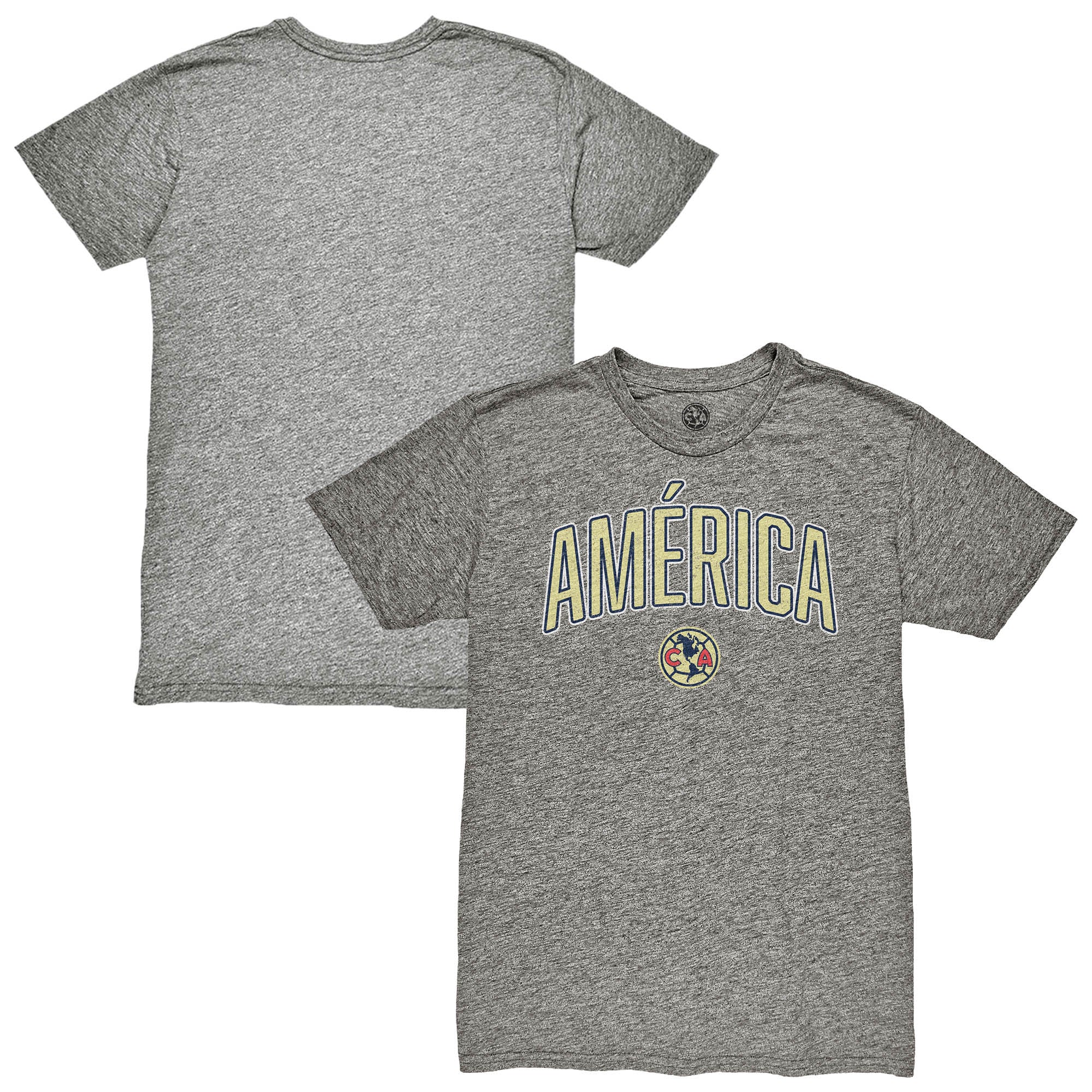 Compra camiseta club américa 1863fc wordmark vintage tri-blend – gris jaspeado – Jerseys y Camisetas de la Liga MX