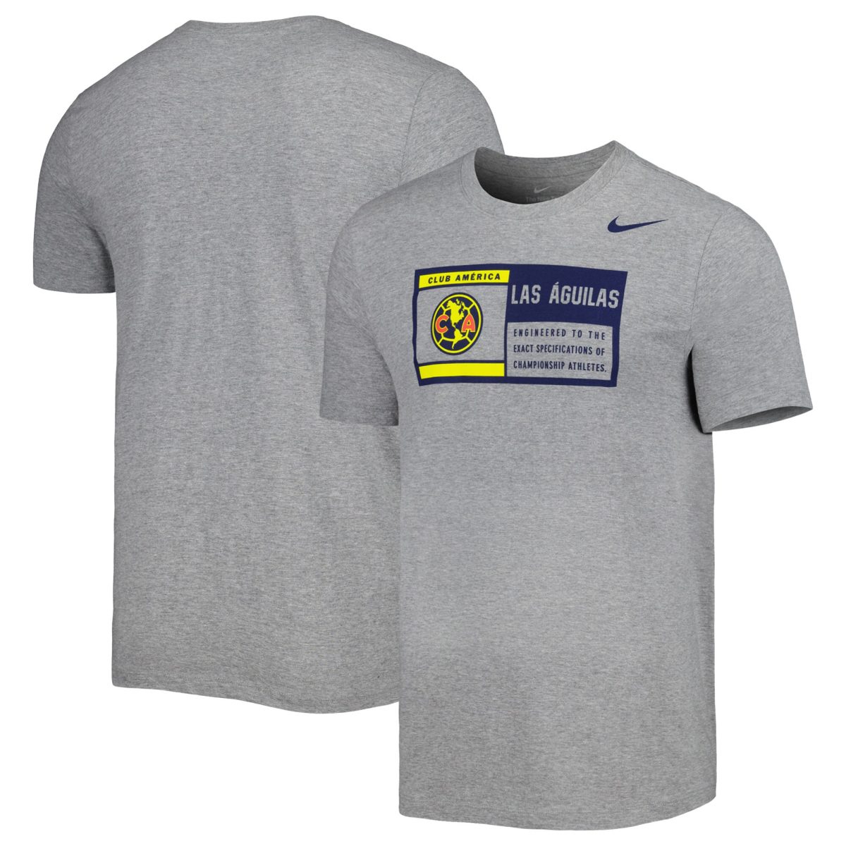 Compra camiseta club américa nike jock tag de alto rendimiento – gris jaspeado – Jerseys y Camisetas de la Liga MX
