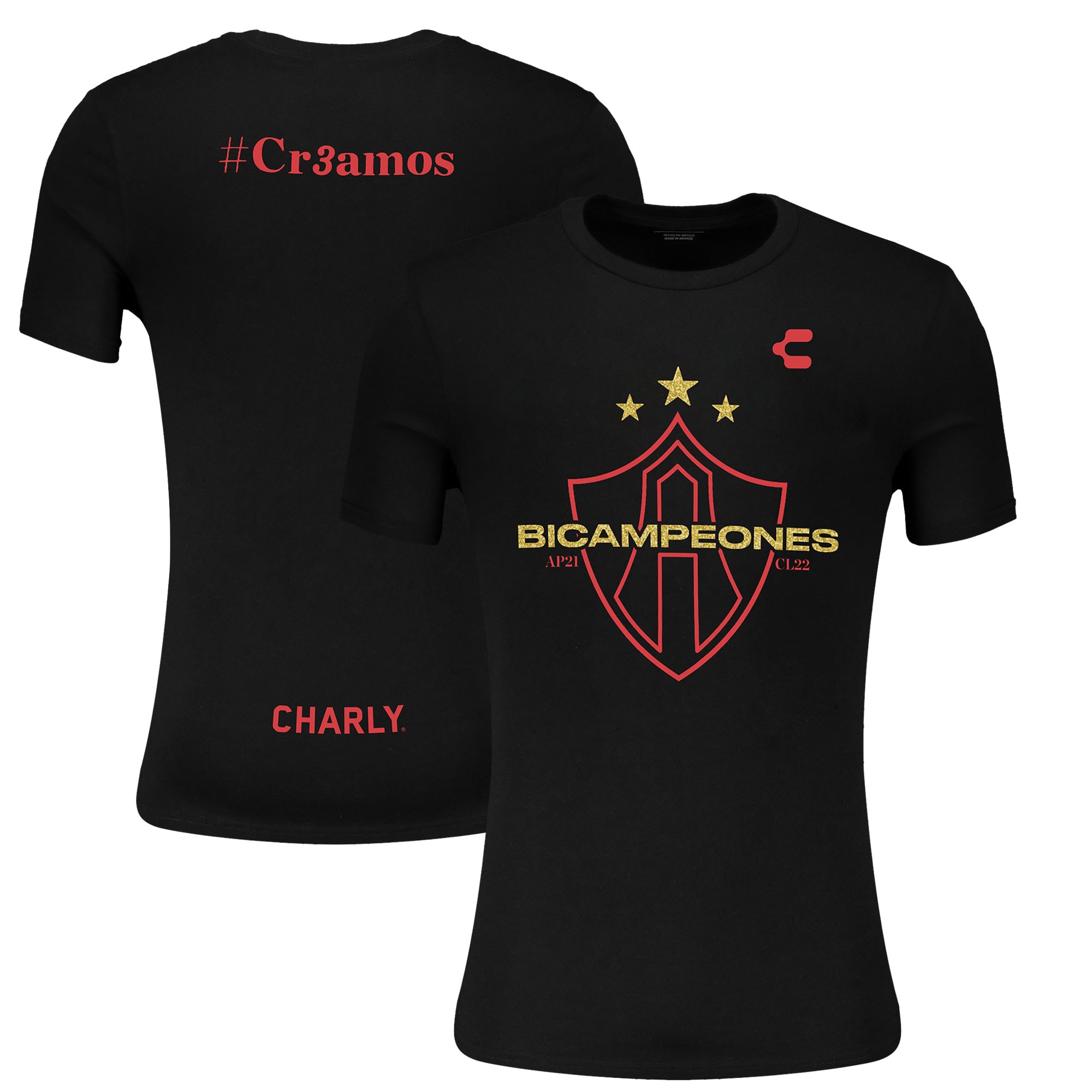 Compra camiseta club atlas charly 2 veces campeón de la liga mx – negra – Jerseys y Camisetas de la Liga MX